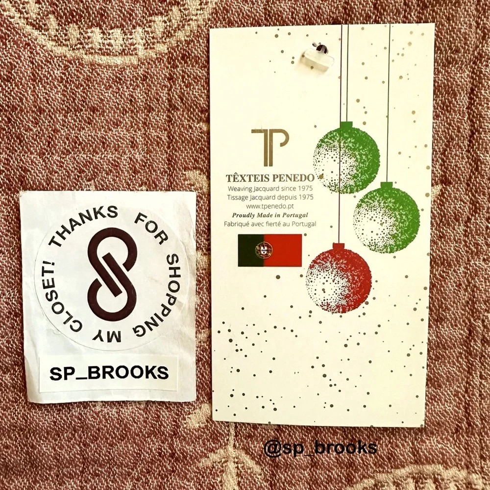 🎁Texteis Penedo Throw Blanket - Mallow Cotton Gingerbread - Made in Portugal